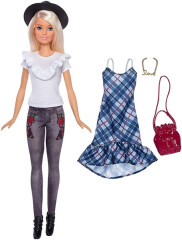 Mattel Barbie modelka s oblečky a doplňky | blondýnka s kloboukem