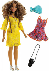 Mattel Barbie modelka s oblečky a doplňky | brunetka ve žlutém