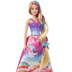 Mattel Barbie Princezna s barevnými vlasy herní set