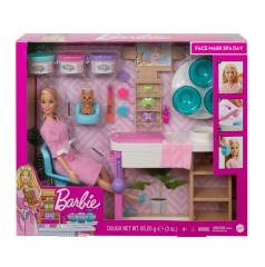 Mattel Barbie salón krásy herní set s běloškou