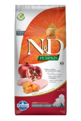 N&D Pumpkin DOG Puppy M/L Chicken & Pomegranate 12kg