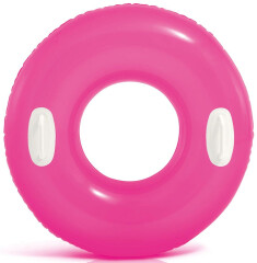 Nafukovací kruh s držadly Intex Neon Růžová