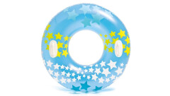 Nafukovací kruh s držadly Intex Hvězdičky | Modrá