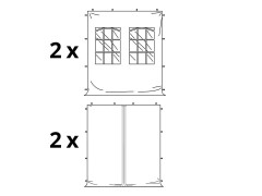 Nůžkový stan 3 x 3 m (bílý)