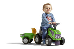 Odstrkovadlo traktor Deutz Fahr 5D zelený s volantem a valníkem
