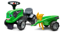 Odstrkovadlo traktor Deutz Fahr 5D zelený s volantem a valníkem