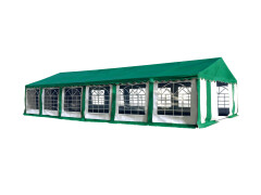 Party stan Premium 6 x 12 m | zeleno-bílá se zelenou střechou