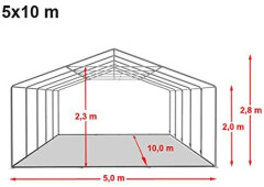 Párty stan Economy 5 x 10 m