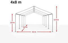 Párty stan Economy Light 4 x 8 m | bílá