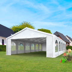 Párty stan Ohnivzdorný Premium 6 x 12 m | šedo-bílá