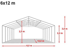 Party stan Premium 6 x 12 m bílá