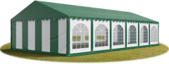 Party stan Premium 6 x 12 m zeleno-bílá se zelenou střechou