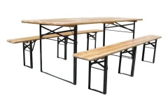 Pivní set 200 x 50 x 25 cm | 3 nohy na lavici