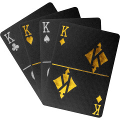 Poker karty plastové černo-zlatá