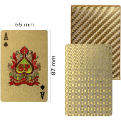 Poker karty plastové zlatá