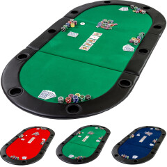 Pokerová podložka pro 10 hráčů zelená