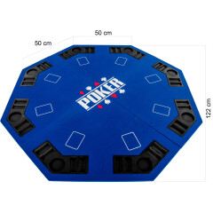 Pokerová podložka pro 8 hráčů modrá