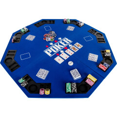 Pokerová podložka pro 8 hráčů | modrá
