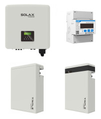 Solární sestava Solax 10 - Měnič Solax, Triple baterie, třífázový snímač