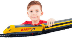 Set vlak žlutý RegioJet se světlem Rappa