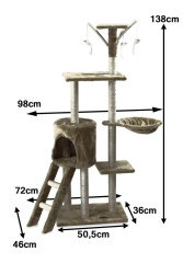 Škrabadlo pro kočky Hawaj 138 cm černá