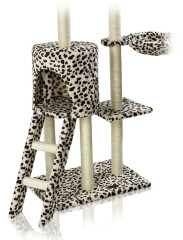 Škrabadlo pro kočky s leopardím vzorem 138 cm