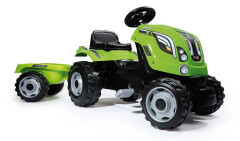 lapací traktor Smoby Farmer XL s vozíkem zelený