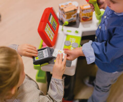 Dětský supermarket Smoby šedo-zelený