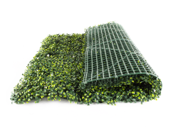 Umělý živý plot Hawaj Buxus s květy | Stěna 100 x 100 cm