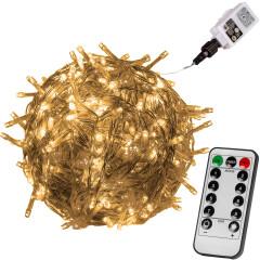 Vánoční LED osvětlení 40 m 400 diod s ovladačem | teplá bílá