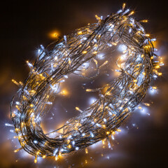 Vánoční LED světelný závěs 3 x 6 m 600 diod | teplá/studená bílá