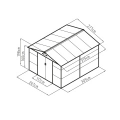 Zahradní domek G21 GAH 884 Zelený