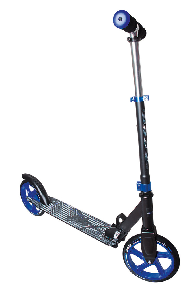 Authentic sports Koloběžka skládací (černá/modrá), průměr kol 200mm