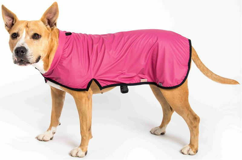 Obleček - Vesta "Trekky XL" pláštěnka růžová 30 cm