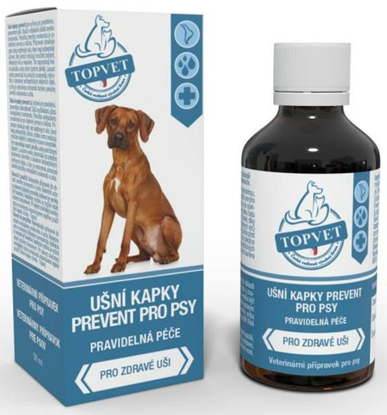 Ušní kapky prevent pro psy 50 ml Topvet