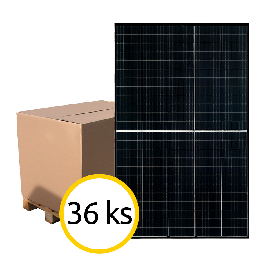 Fotovoltaický solární panel RISEN Titan S 400Wp Half Cut, černý rám, paleta - Prodloužená záruka