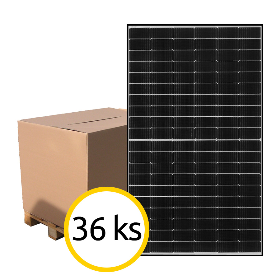 Fotovoltaický solární panel JINKO Tiger Pro 460Wp Half Cut, černý rám, paleta - Prodloužená záruka