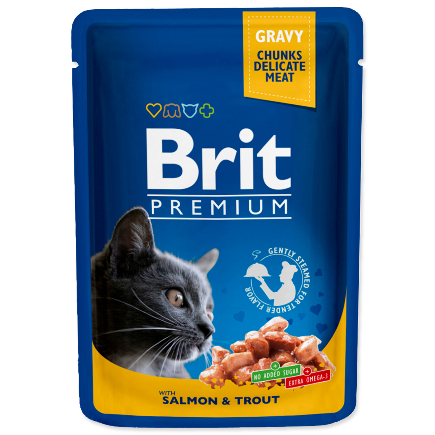 Brit cat adult Premium Pouches with Salmon & Trout 100 g