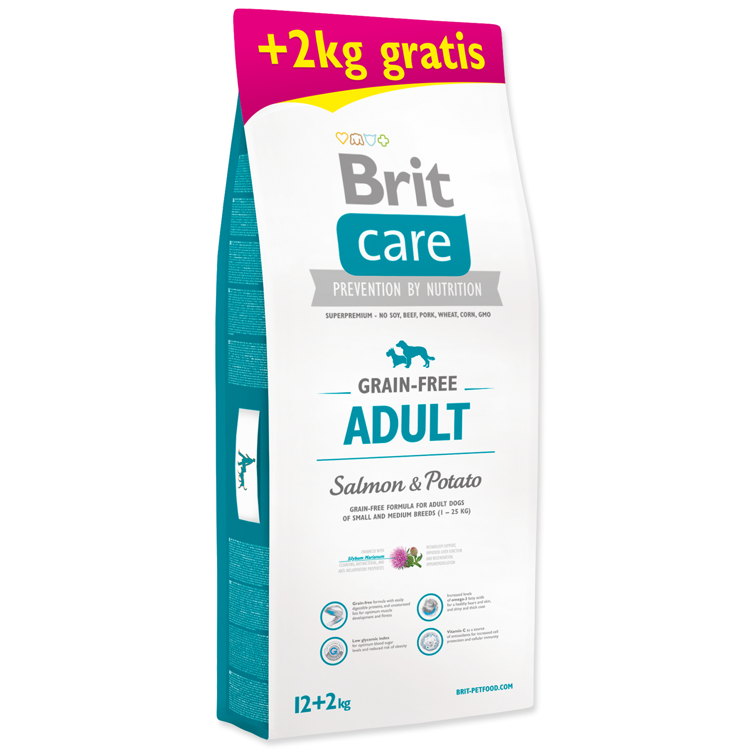 BRIT Care Dog Grain-free Adult Salmon & Potato 12+2 kg ZDARMA (14kg)