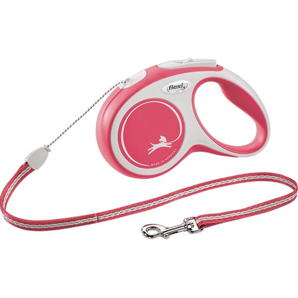 Vodítko Flexi New Comfort S lanko 5 m červené 12 kg
