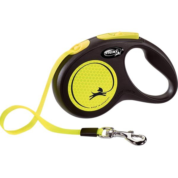 Vodítko Flexi New Neon S pásek 5 m žluté 15 kg