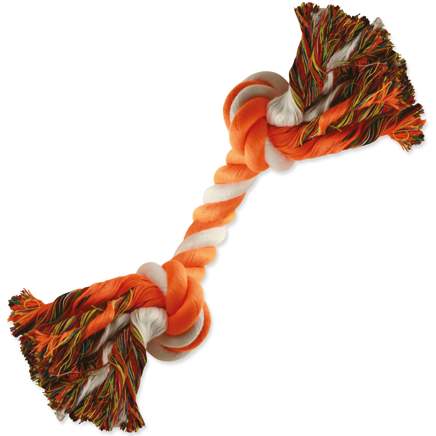 Uzel Dog Fantasy bavlněný oranžovo-bílý 2 knoty 20 cm