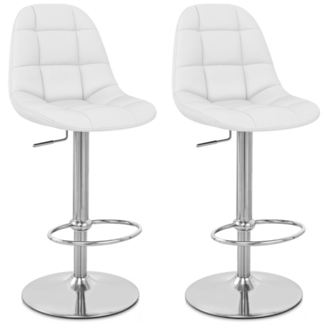 2x Barová židle Hawaj CL-8023 bílá 2x Barová židle Hawaj CL-8023 bílá
