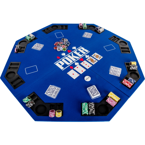 Pokerová podložka pro 8 hráčů modrá Pokerová podložka pro 8 hráčů modrá