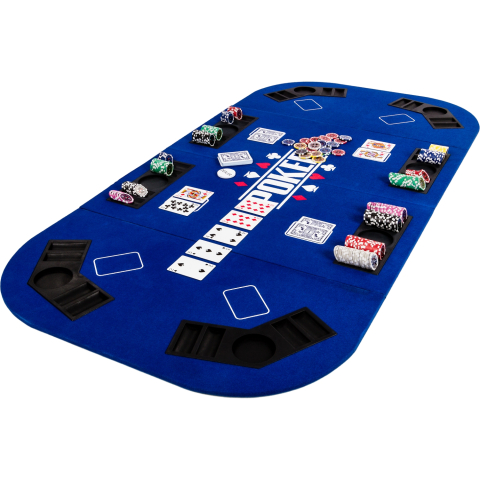 Pokerová podložka pro 8 hráčů modrá Pokerová podložka pro 8 hráčů modrá