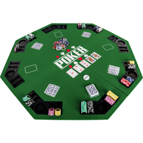 Pokerová podložka pro 8 hráčů zelená Pokerová podložka pro 8 hráčů zelená
