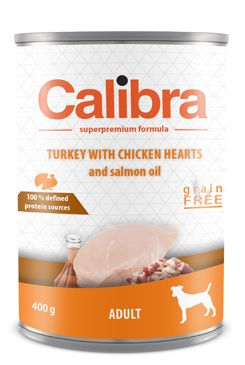 Calibra Dog konzerva Adult kruta a kureci srdicka 400g Calibra Dog konzerva Adult kruta a kureci srdicka 400g