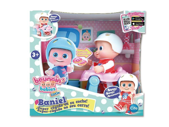 Panenka Bouncing Babies Baniel v autíčku Panenka Bouncing Babies Baniel v autíčku