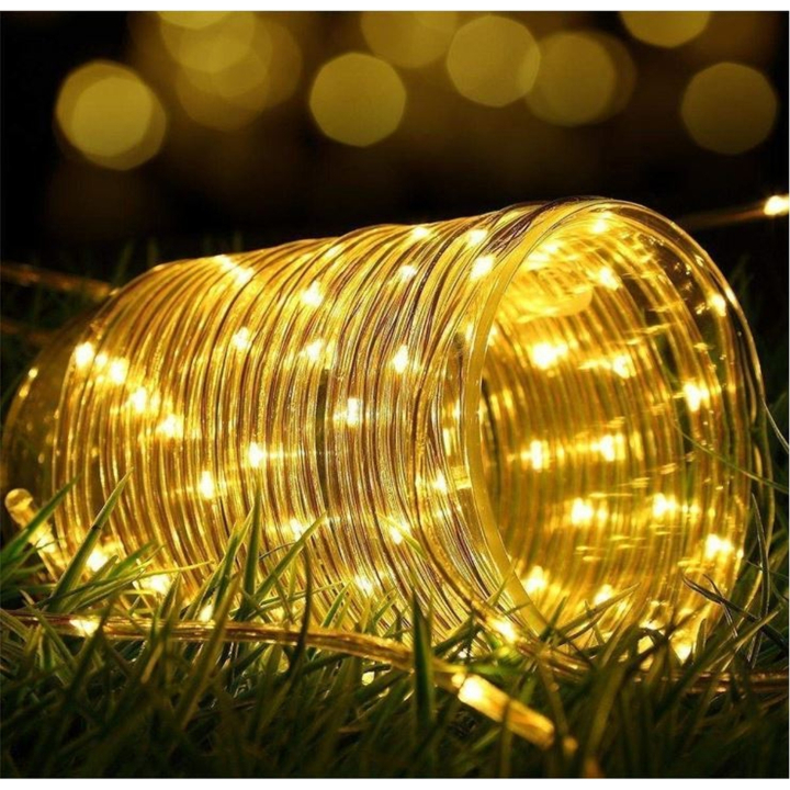 Dekorativní LED hadice solární 10 m 100 diod tepla bílá Dekorativní LED hadice solární 10 m 100 diod tepla bílá