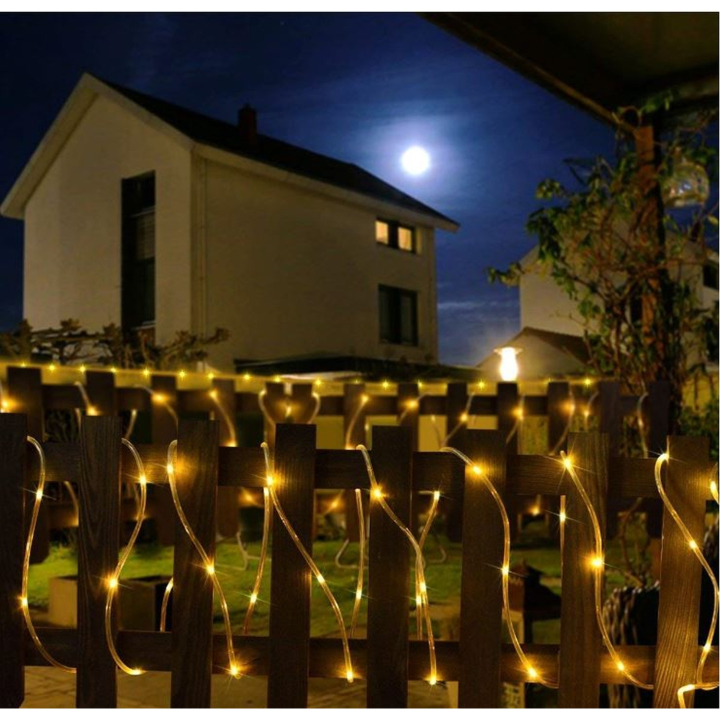 Dekorativní LED hadice solární 10 m 100 diod tepla bílá Dekorativní LED hadice solární 10 m 100 diod tepla bílá